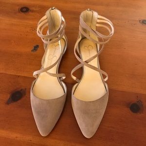 Jessica Simpson cream suede flats
